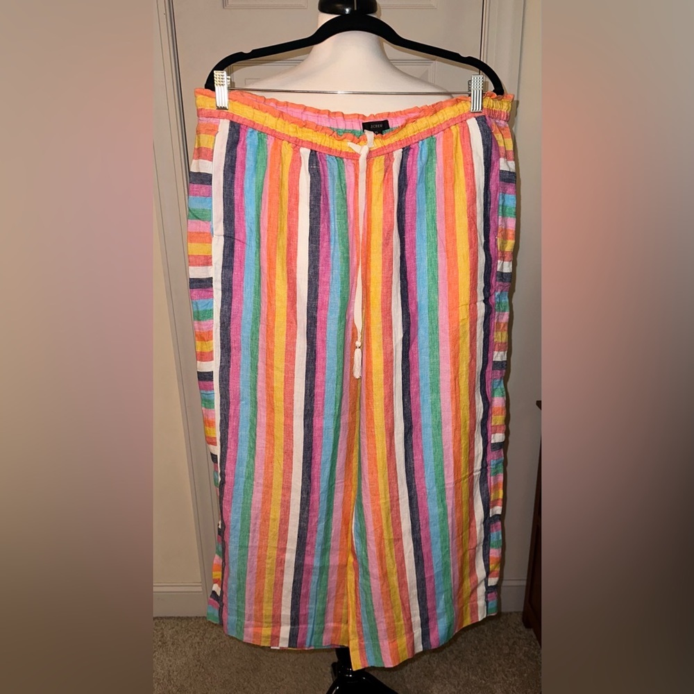 J. Crew Drawstring Linen Pants